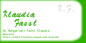 klaudia fassl business card